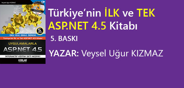Türkiye'nin ilk Asp.Net 4.5 Kitabının 5. Baskı